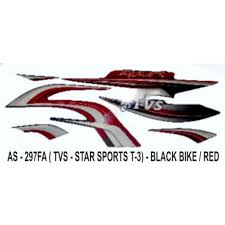 ULTRA FULL BIKE STICKER KIT FOR STAR CITY 110 T3 BLACK RED