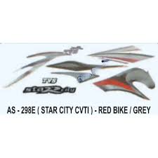 ULTRA FULL BIKE STICKER KIT FOR STAR CITY new model RED ORANGE