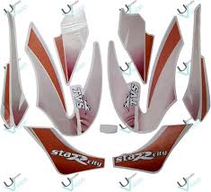 ULTRA FULL BIKE STICKER KIT FOR STAR CITY old model BLACK ORANGE