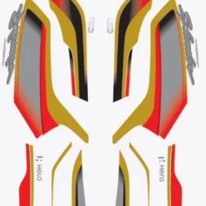 ULTRA FULL BIKE STICKER KIT FOR H. SUPER SPLENDOR TYPE4 RED