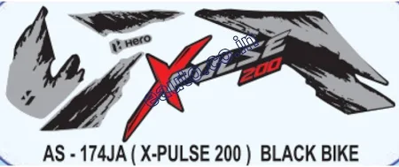 ULTRA FULL BIKE STICKER KIT FOR H. xpulsae 200 black