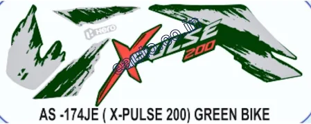 ULTRA FULL BIKE STICKER KIT FOR H. xpulsae 200 green