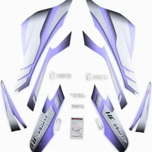 ULTRA FULL BIKE STICKER KIT FOR pulsar 150 bs6 2020 black Silver