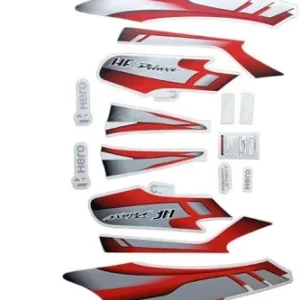 ULTRA FULL BIKE STICKER KIT FOR HF DELUXE BLACK RED