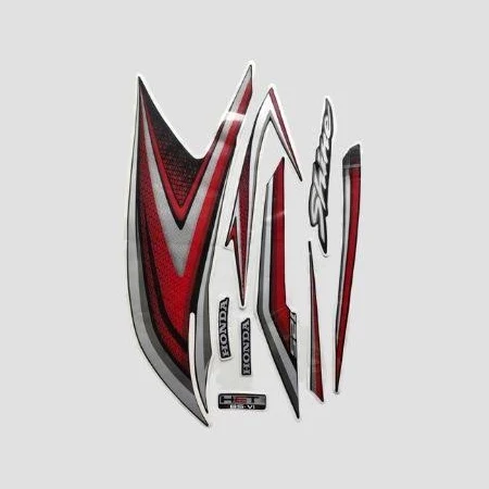 ULTRA FULL BIKE STICKER KIT FOR HONDA CB SHINE LIMITED EDITION 2019 BLACK RED