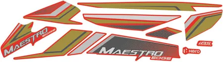 ULTRA FULL BIKE STICKER KIT FOR MAESTRO EDGE RED