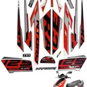 ULTRA FULL BIKE STICKER KIT FOR Ntorq 125cc Race Red Black