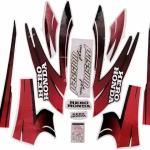 ULTRA FULL BIKE STICKER KIT FOR PASSION PLUS old model BLACK RED