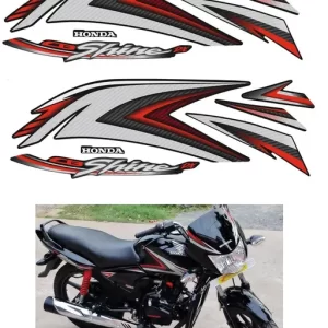ULTRA FULL BIKE STICKER KIT FOR SHINE TYPE9 BLACK RED