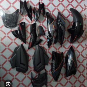 Ultra Full Fiber Body Kit For APACHE RTR 160 HYPER T2 BLACK GREY