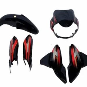 Ultra Full Fiber Body Kit For DISCOVER 125 H3 BLACK RED Ultra Full Fiber Body Kit For DISCOVER 125 H3 BLACK RED